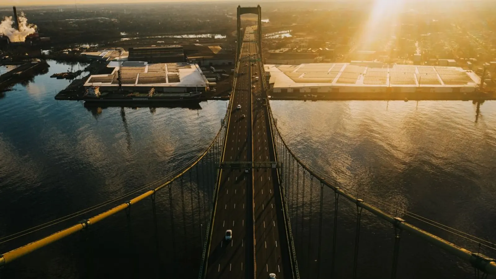 Suspension bridge and roadway — illustrative infrastructure photograph